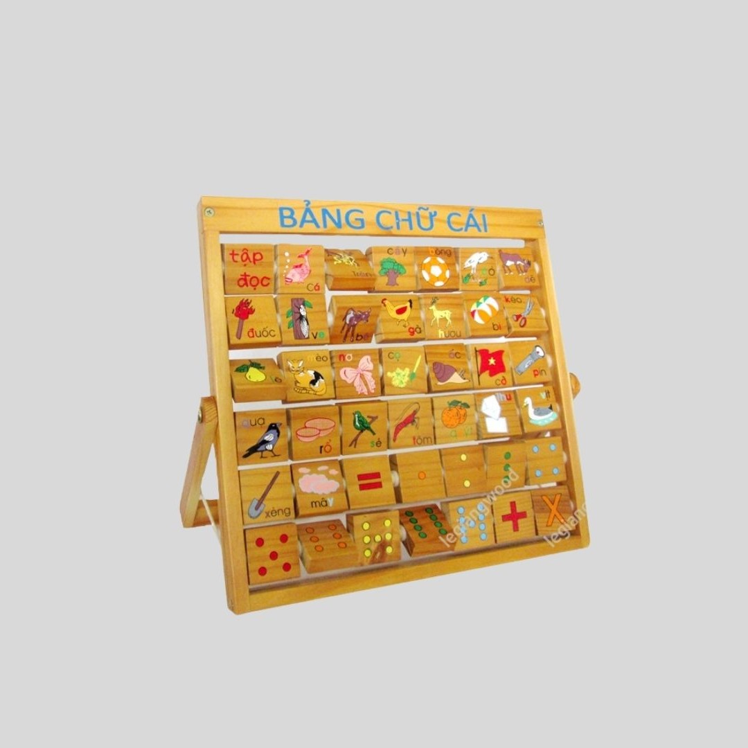 Wooden-frame Vietnamese alphabet board